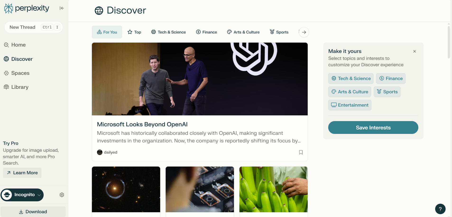 Perplexity Discover image