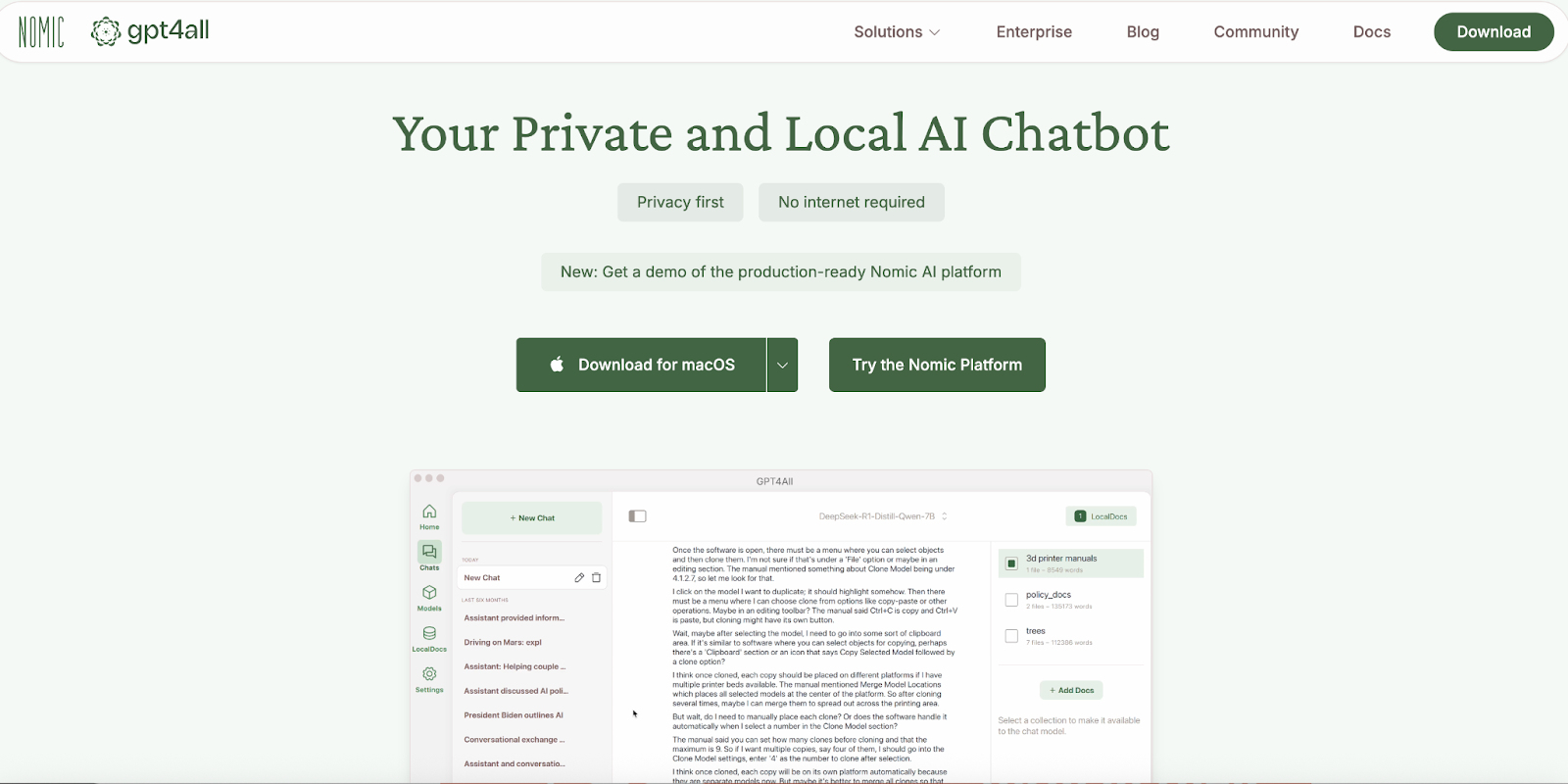 GPT4All website