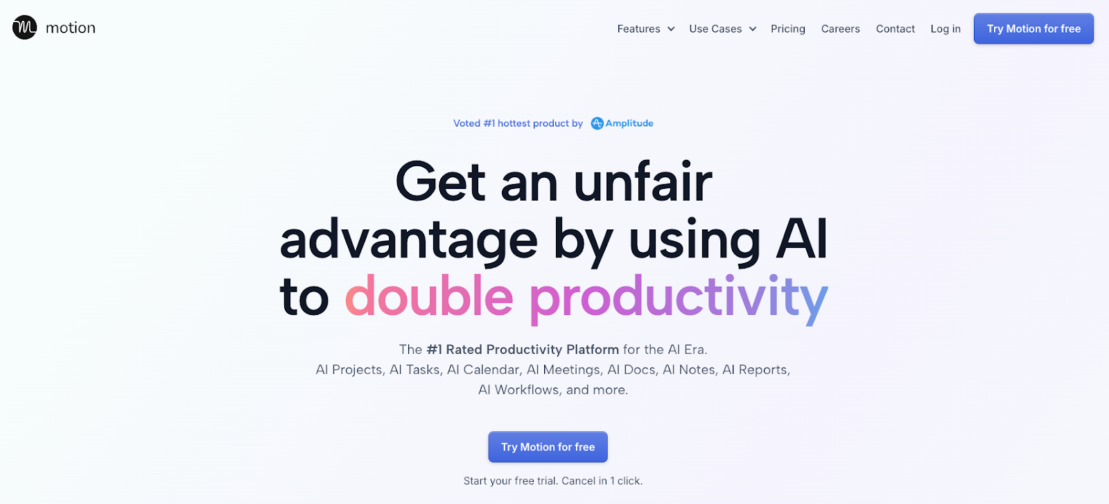 Screenshot of Motion's website