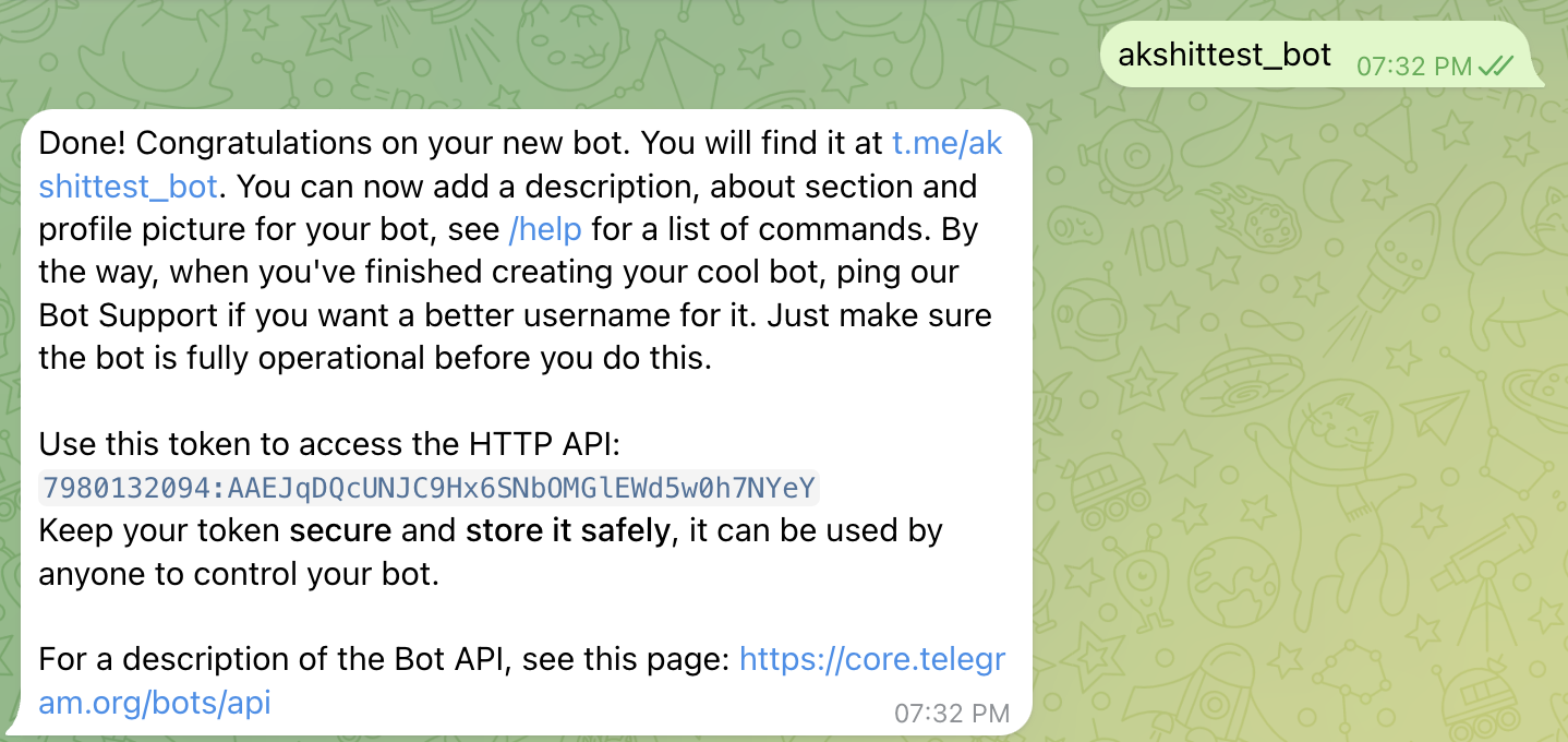 bot token